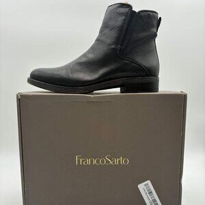 Franco Sarto Marcus Bootie Black Leather Women’s Size 7.5 Wide